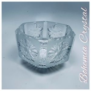 CZECH BOHEMIA CRYSTAL GLASS CANDY BOWL